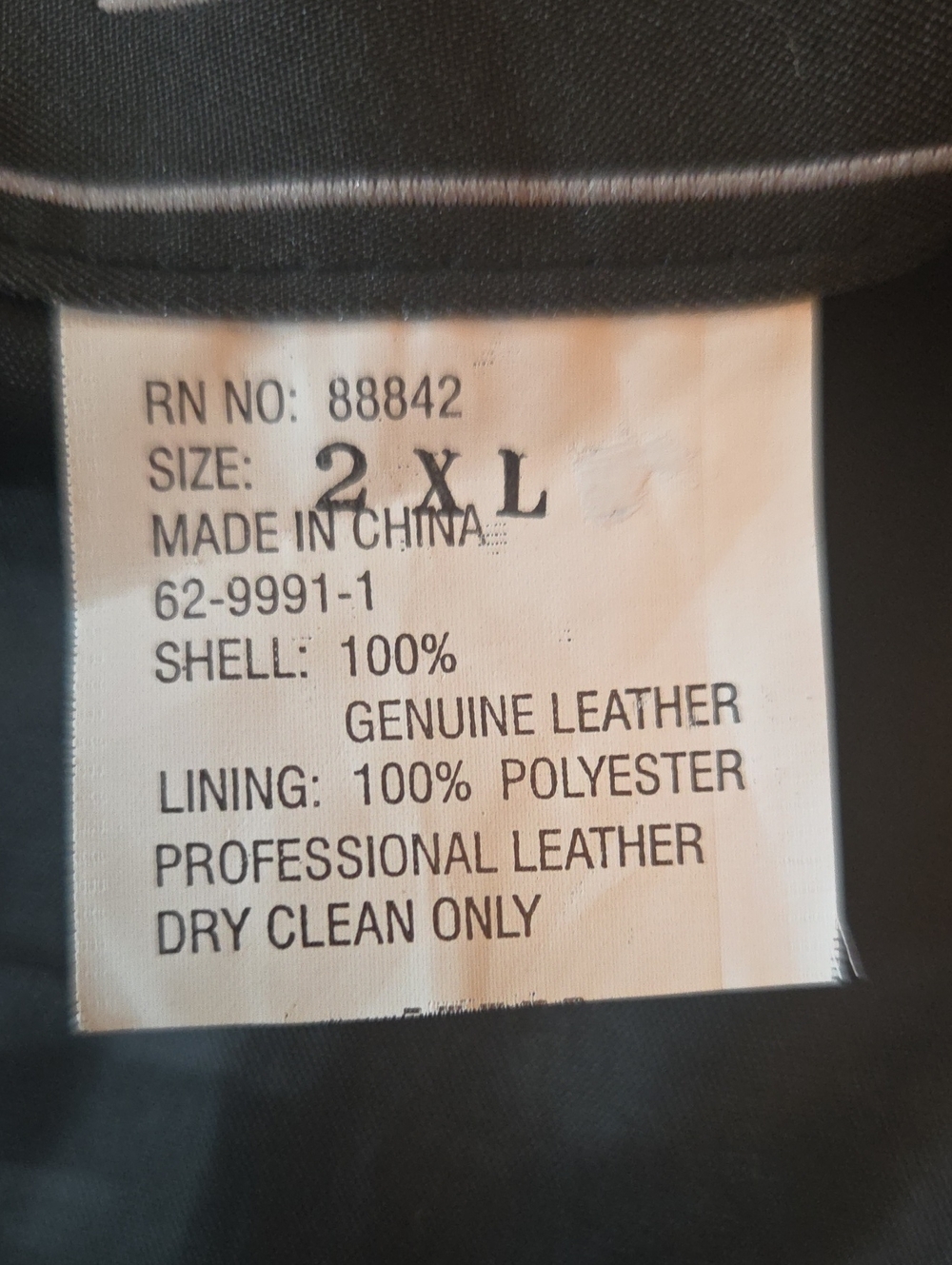Vintage KS Genuine Black Leather Snap-Front Vest 2XL Halloween Costume - Picture 6 of 6